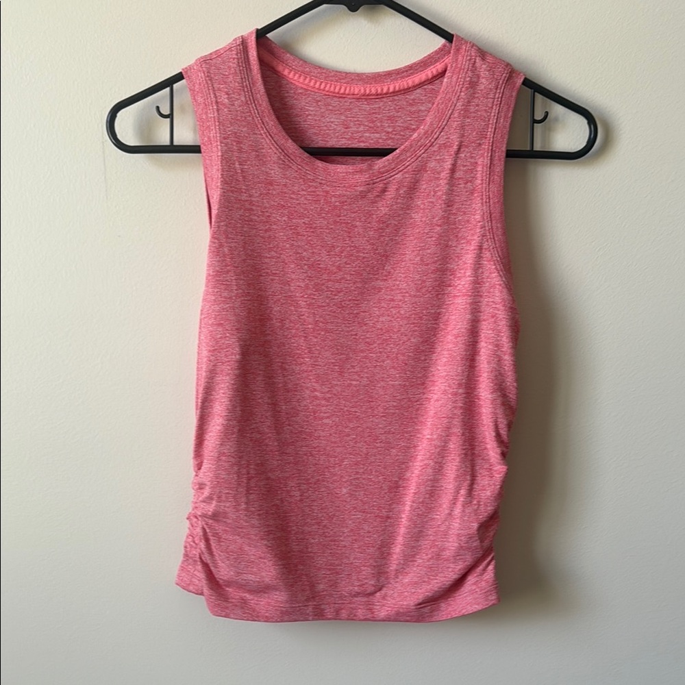 Lululemon Athletica Pink Ruched Sleeveless Tank Top